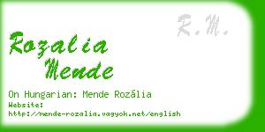 rozalia mende business card